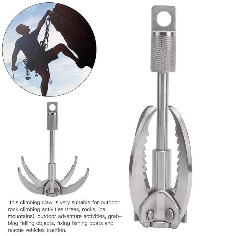 Dilwe Foldable Grappling Hook, 4 Claws, 500KG, SUS304 Stainless Steel,