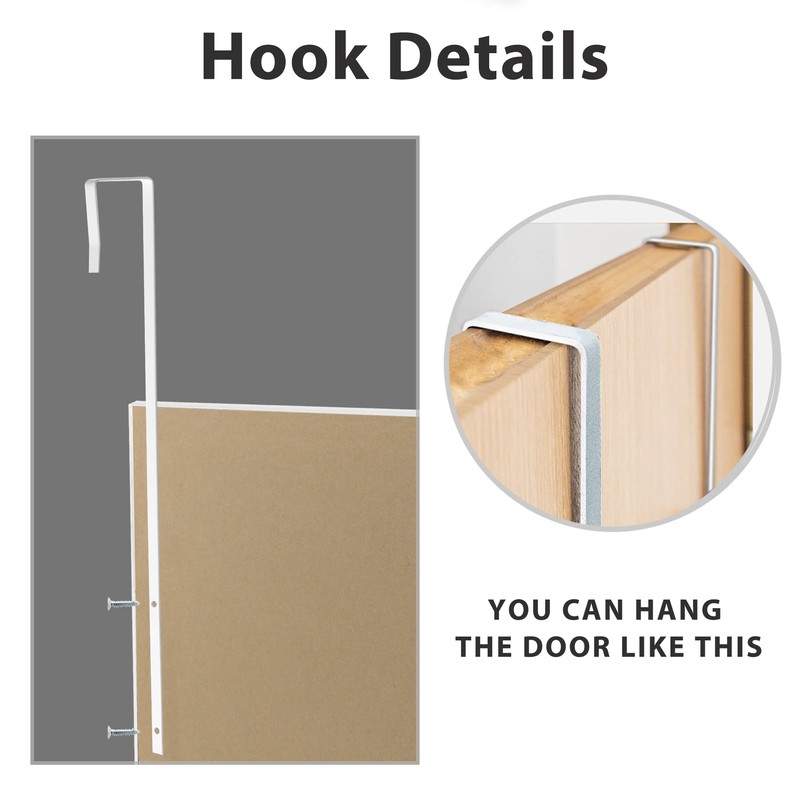 MIRUO Over The Door Mirror Full Length with Hanging Brackets,