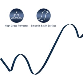 Lrybbon Double Face Navy Blue Grosgrain Ribbon for Gift Wrapping 1/8 inch×100 Yards Navy Blue Thin Ribbon Ideal for Sewing Hair Bow Flower Bouquet Crafts Weddings Floral Arrangements