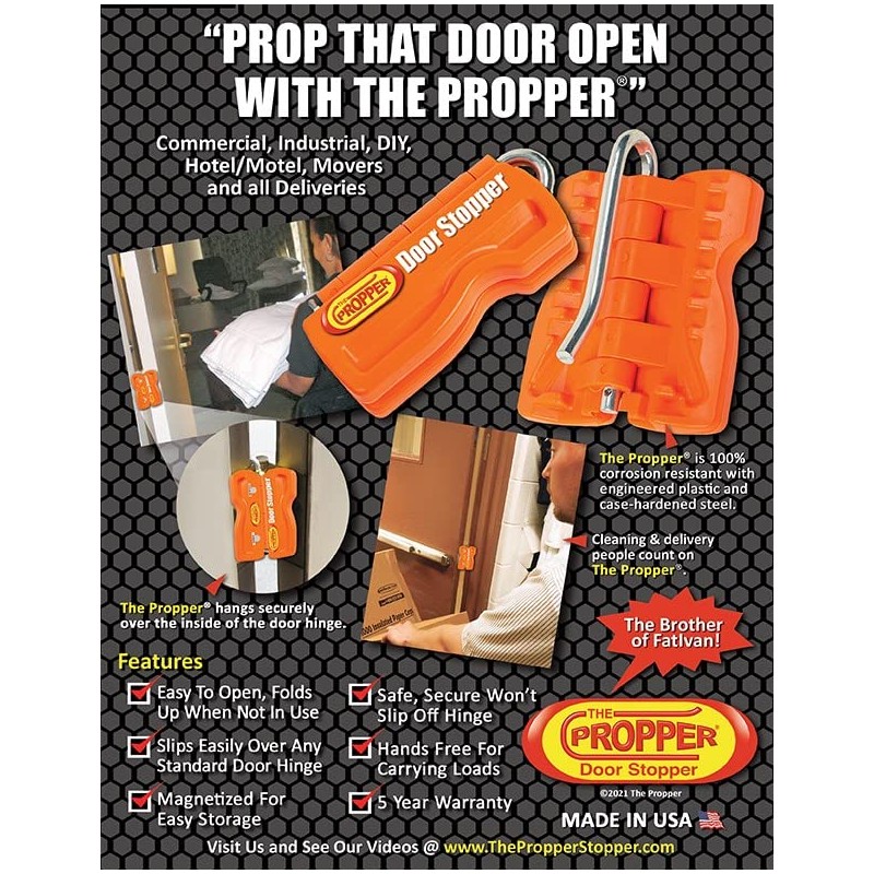 Propper Door Stopper - Professional Door Stop for Moving Office
