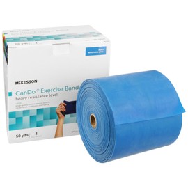 McKesson Can Do Exercise Resistance Band - Workout Bands for Physical Therapy - Blue, Heavy Resistance - 5 in x 50 yd, 1 Count
