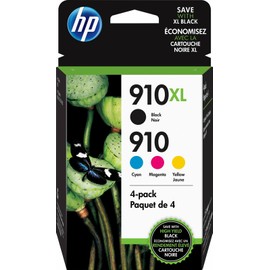 HP Genuine 910XL Black Ink Cartridge+910 Cyan Magenta Yellow Color 3+1 4/pk 2025