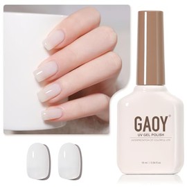 GAOY Jelly Gel Nail Polish, 16ml Sheer Translucent Soak Off Gel Polish, UV Light Cure for Nail Art DIY, 2899 Jelly White