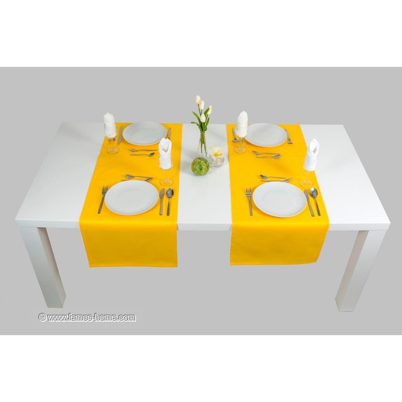 Lemos Home Cotton Table Runner 45 x 150 mm, yellow,