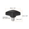 sourcing map 4pcs Tee Wing Knobs Thumb Screws M8 x