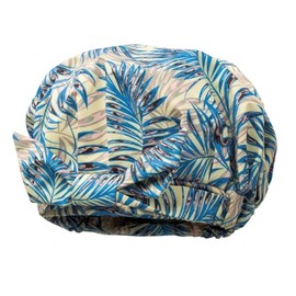 Hydréa London Luxury Shower Cap – Waterproof, Reusable, Stylish & Durable Hair Protection for Bath & Shower – Comfortable Fit, One Size, Elegant Design for Women (Palm Spring)