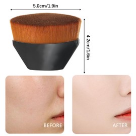 AYNKH 2 x make-up brushes, 2 x make-up sponges, 2 x make-up sponge, soft-touch ribbed design, flowers, foundation, brush, make-up brush set, suitable for mixing liquid, concealer, premium cream