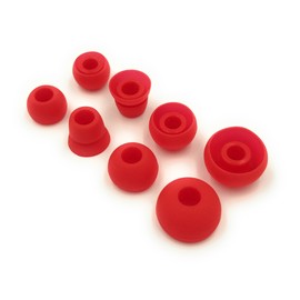 Red Replacement Earbud Tips for Beats Powerbeats3 Wireless Stereo Headphones - Small, Medium, Large, and Double Flange (Red)