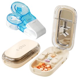 2 Pieces Tablet Divider, Pill Cutter and Tablet Cutter, Medication Divider, Tablet Splitter for Large and Small Pills, Ideal for Domestic Use