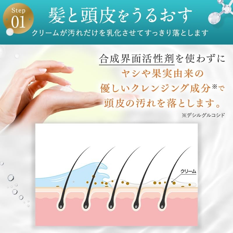 Tricore KAMIKA Kamika Cream Shampoo Bergamot Jasmine Scent Set, 7.9