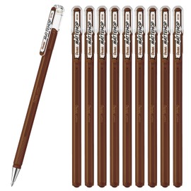 Pentel Color Ballpoint Pen, Matte Hop, Brown, 10 Pens K110-VE