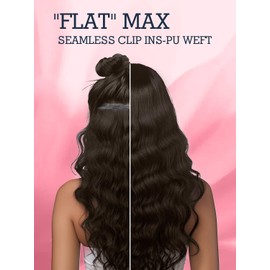 Flooyeer Seamless Clip in Hair Extensions Human Hair, Ultra-thin PU Weft, Body Wave, 16 inch 130g 9pcs, 2 Dark Brown, Clip in Hair Extensions Real Human Hair, Real Hair Extensions Clip in Human Hair
