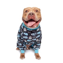 Pittie Clothing Pit Bull Pajamas for Dog, Full Coverage Onesie for Pitbull Pajamas for Dogs Doggie Pjs Dog Pitbull Outfit Dog Pajamas Clothes Medium Large XL XXL Breed