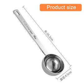 Coffee Scoop,Stainless Steel Coffee Measuring Scoop,Metal Coffee Scoop Premium Long Handle Meaure Spoon for Coffee Powder and Coffee Making,Durable Serving Utensil (30ml)