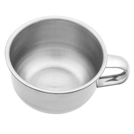 Gatuida Stainless Steel Shaving Bowl with Handle for Men Durable Shave Cup for Home and Barber Use Stable Base Easy to Carry for Creating Lather and Organizing Shaving Tools