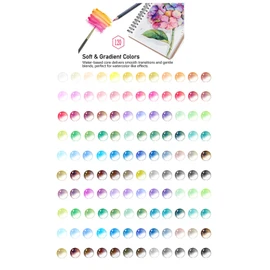 Roseelf Watercolor Pencils, Set of 120 Colors, Water Soluble, Professional Specifications, in Tin Case, Includes Watercolor Paper A5 for Adults, Art Supplies, Artists, Landscapes, Drawings, Coloring Books, Luxurious Gift