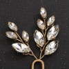 Teyglen 3pcs Crystal Wedding Hair Pins Set Handmade Bridal Crystal