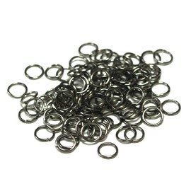 ALL in ONE 1000pcs Open Jump Rings Jewelry Making (Gun Black 6mm)
