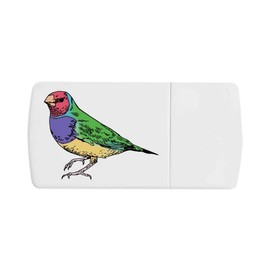 'Gouldian Finch' Pill Box with Tablet Splitter (PI00031707)