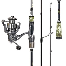 Sougayilang BD Fishing Rod and Reel Combos, Spinning & Casting Fishing Combo,30Ton+24Ton Graphite 2-Piece Fishing Poles with SuperPolymer Handle, “S” Style Hook Keeper