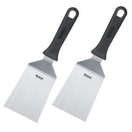 Westmark Master Line 134422E3 Professional Spatula / Grill Spatula Angled Rigid Closed Blade Dimensions 9 x 11.5 cm Length 29 cm Stainless Steel / Plastic Black / Silver