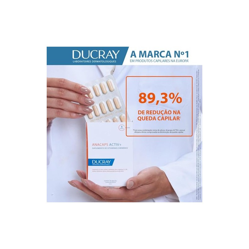 Ducray Anacaps Activ+, 30 ct.