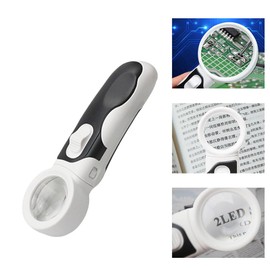 VOCUE 16X Illuminated Magnifying Glass 2 LED Light Handhelds Reading Magnifier Perfect for Senior,Reading Watch Repair