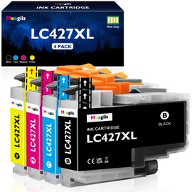 Meagiis LC427XL 6000/5000 Pages High Performance Printer Cartridges Compatible with Brother LC427XL LC-427 LC-427XL for HL-J6010DW MFC-J5955DW MFC-J6955DW MFC-J6957DW (1 Black, 1 Cyan, 1 Magenta, 1