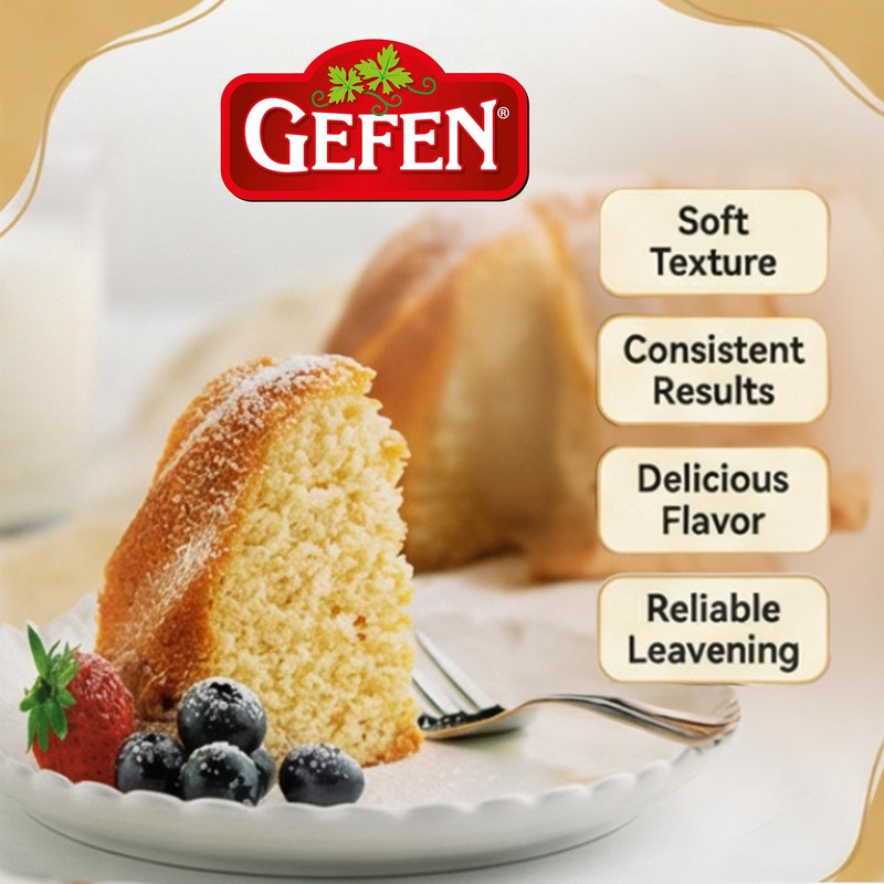 Gefen Baking Powder, 8oz Resealable Container, Gluten Free, Aluminum Free,