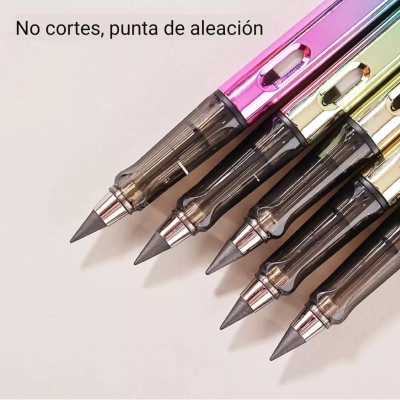 K&H Lapiz Infinito Lapicero Tornasol Eterno Borrador 6pz Mayoreo