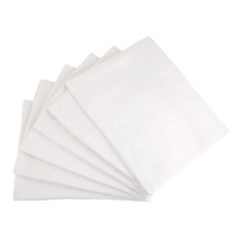 MuslinZ Premium 100% Cotton Baby Muslin Squares 70x70cms (White, Pack