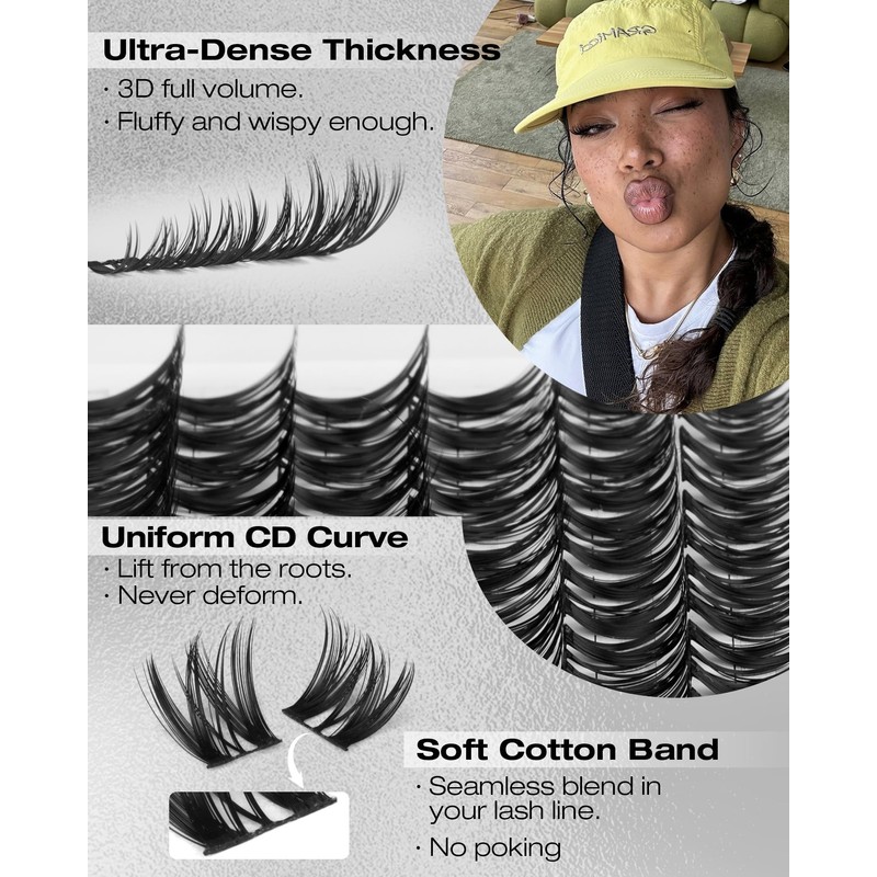 Flaunt Cluster Lashes Short 8-14MM Eyelash Clusters Wispy Lash Clusters