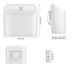 2Pcs Cubo de Basura para Coche con Tapa,Mini Blanco Bote