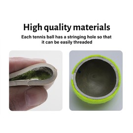 Orrdiffi Tennis Ball with Cord, Tennis Trainer Elastic Tennis Ball, Tennis Balls, Tennis Trainer, Twist Ball, Replacement Ball, Tennis Game, Garden Swing Ball for Self-Study Exercise, Beginners,