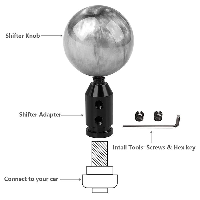 ePathChina Shifter Knob Adapter Universal Car Shift Knob Adapter Aluminum