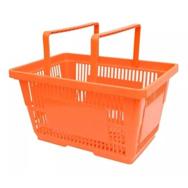 Exhivit Canastilla Plastica Apilable De Mano Para Supermercado Paq5