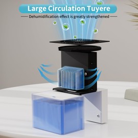 TOTTE 300 Sq. Ft. Dehumidifier for Home, 33 OZ Water Tank, Small Dehumidifiers for Room, Quiet with Auto Shut Off, Dry Clothes, Portable Small Dehumidifier for Basement Bathroom RV Closet, White