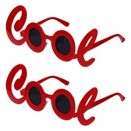 Gadpiparty 2pcs Cool Letter Glasses Novelty Glasses Over Glasses Sunglasses Glasses for Kids Silly Glasses Prom Props Prom Party Photo Props Abs Material Child Party Supplies Cosplay