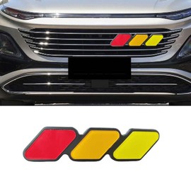 TRD Grille Decoration Badge - Tri-Color Grille Badge Emblem Front Grille Insert Trims - Car Truck Label Decoration Accessories Compatible with Tacoma 4Runner Tundra Sequoia Rav4 Highlander (Red)