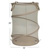 Household Essentials Pop-Up Mesh Laundry Hamper, Beige