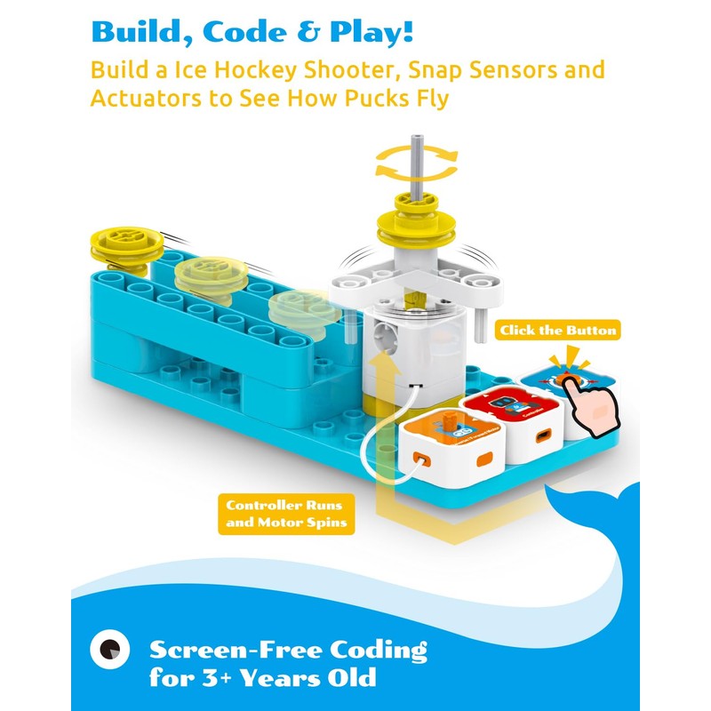 WhalesBot A3 12-in-1 STEM Blocks Coding Robot Kit for Kids,