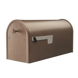 Gibraltar Mailboxes Edwards Large Capacity Galvanized Steel Venetian Bronze, Post-Mount Mailbox, EM160VB0