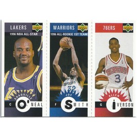 1996-97 Upper Deck Collector's Choice Shaquille O'Neal M132 / Joe Smith M117 Allen Iverson Rookie Card RC #M152 WN17