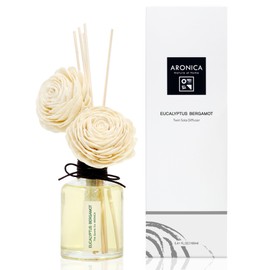 Aronica Twin Sola Diffuser 160ml_Eucalyptus and Bergamot Scent Sticks Oil Diffuser for Modern Home Shelf Decor, Entryway Table Fragrance for Aesthetic Bedroom