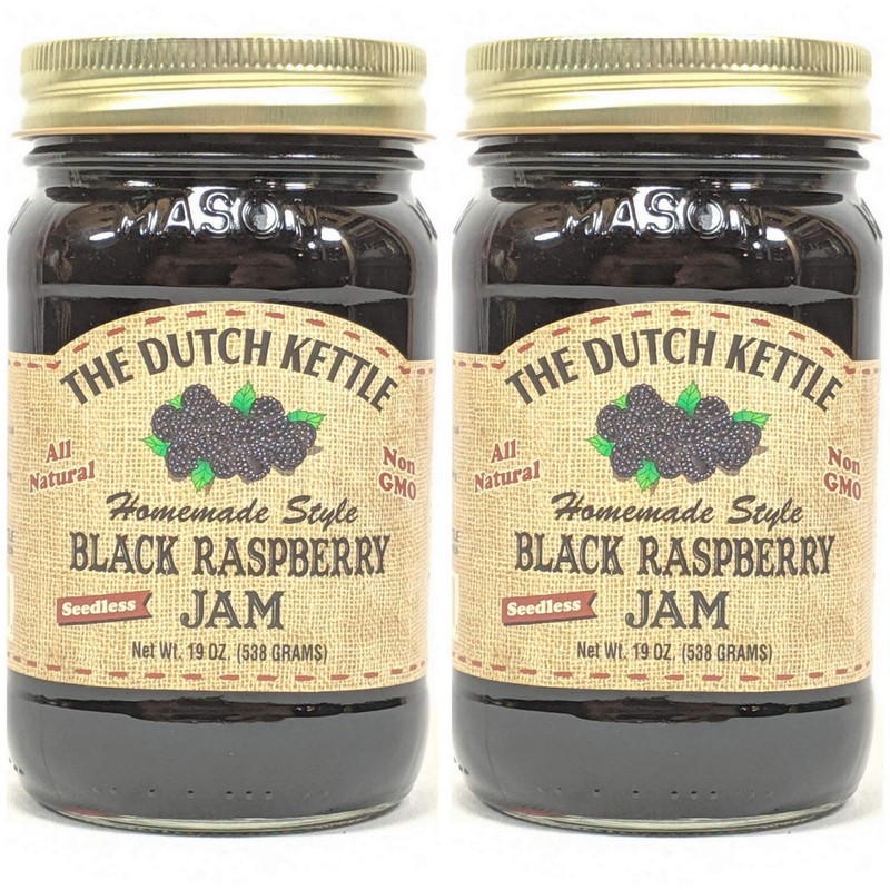 The Dutch Kettle Amish Homemade Style Black Raspberry Seedless Jam