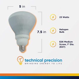 Technical Precision Replacement for Ge General Electric G.e Fle26/2/r40xl Light Bulb 23W 120V R40 Compact Fluorescent Bulb - E26 Medium Screw Base - 2700K Warm White - 1 Pack