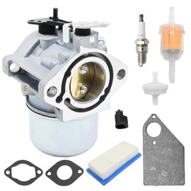 JUUDDENPARTS 498838 Carburetor Carb with Air Filter Fuel Filter Replacement for Brig-straton 499029 497164 497844 695503 Lawn Mower for Tractor Generator Engine 19G412 19E412 192432 192402 Engine