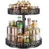 Two Tier Lazy Susan Organizer Turntable Height Adjustable, 2 Tier