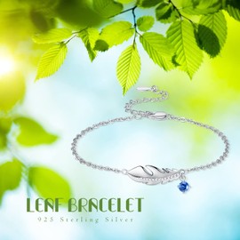 Palpitate Leaf Bracelets Leaf Bracelets for Women Elegant Jewelry for Women Sterling Silver Nature Charms Dainty Gifts