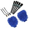 10pcs Car Detailing Brush Kit Wash Mitt Wire Brushes Flexible